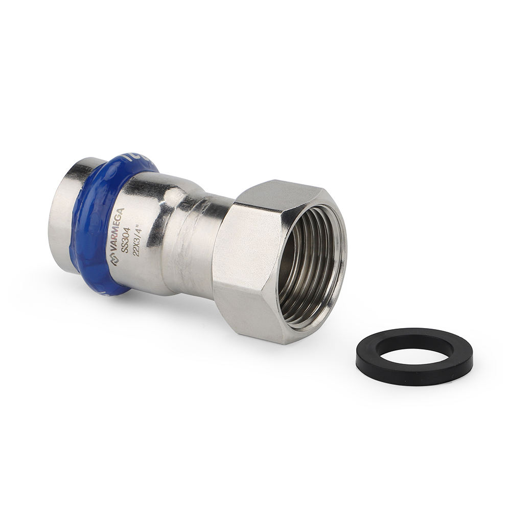 Муфта раструбная Varmega Inox Press с накидной гайкой — изображение 2