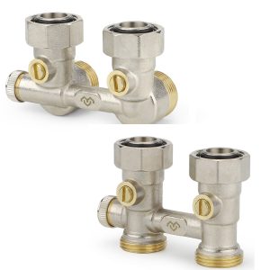 Узел нижнего подключения с байпасом, угловой Varmega VM138