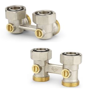 Узел нижнего подключения, угловой, для двухтрубных систем Varmega VM140